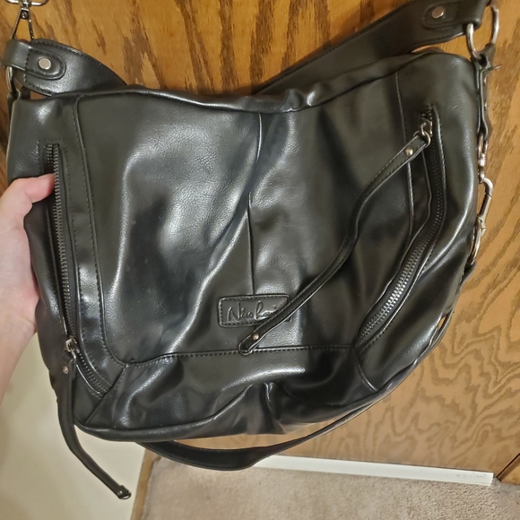 Black Pleather Crossbody Bag - Picture 5 of 10